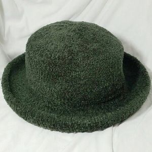 Villager dark green soft and fuzzy hat